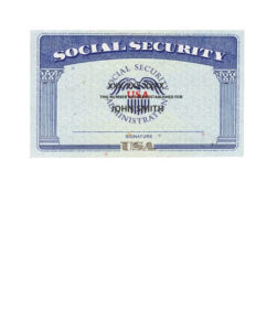 Customizable Social Security Template