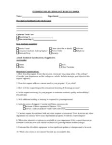 Information Technology Request Form Template