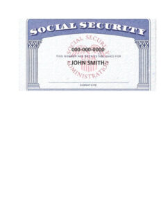 Social Security Card Template 001