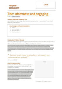 Policy Brief Informative and Engaging Template