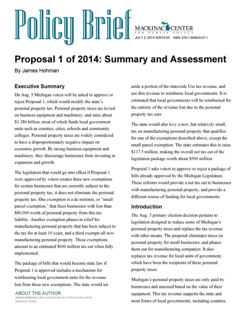 Policy Brief Summary And Assessment Template