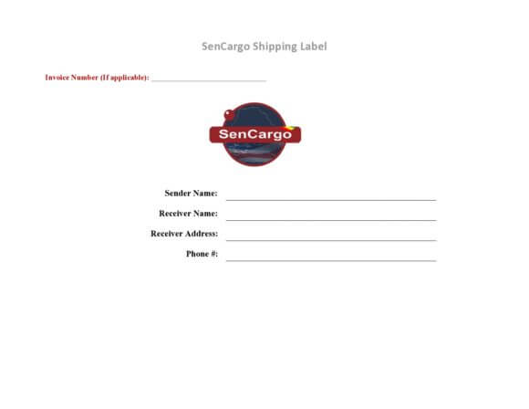 Shipping Label Template 005
