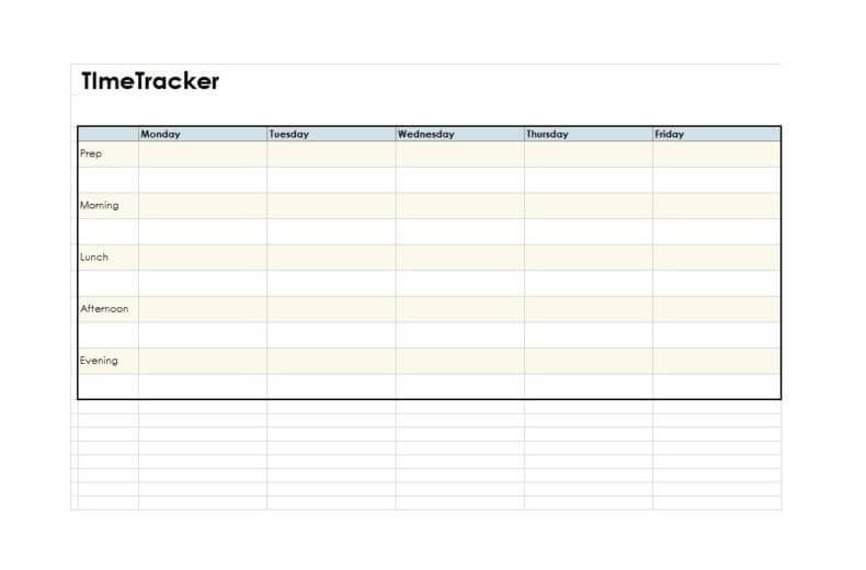 Changeable Time Tracking Template 