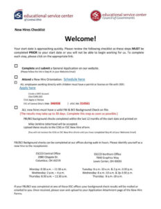New Hire Checklist Template 007