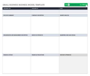 Small Business Model Template 