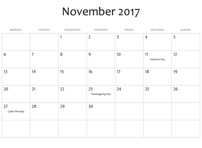 November 2017 Calendar Download November 2017 Calendar templates November 2017 Calendar Download November 2017 Calendar templates