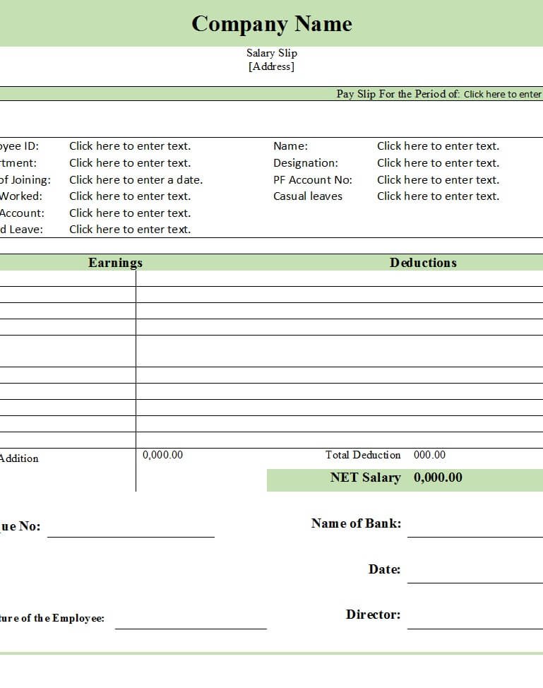 Salary Slip Format | 40+ FREE Excel and Word Templates