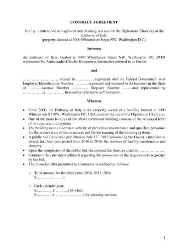 Electrical Contract Agreement Format