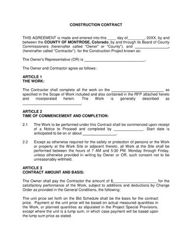 Electrical Installation Contract Sample