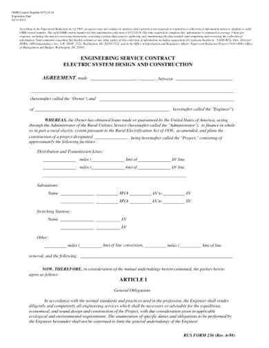 Engineering Service Contract: Electric System Design and Construction Agreement Template