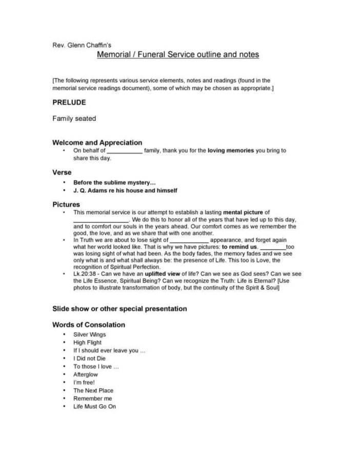 18+ Funeral Order of Service Templates Sample & Examples