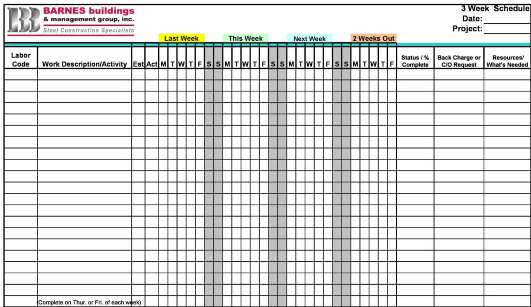 34+ FREE Construction Schedule Templates in MS Word, Excel