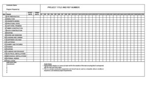 Editable Construction Schedule Template