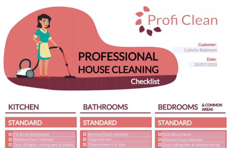 30+ House Cleaning Checklist Templates (FREE Printables)