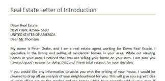 Real Estate Letter of Introduction