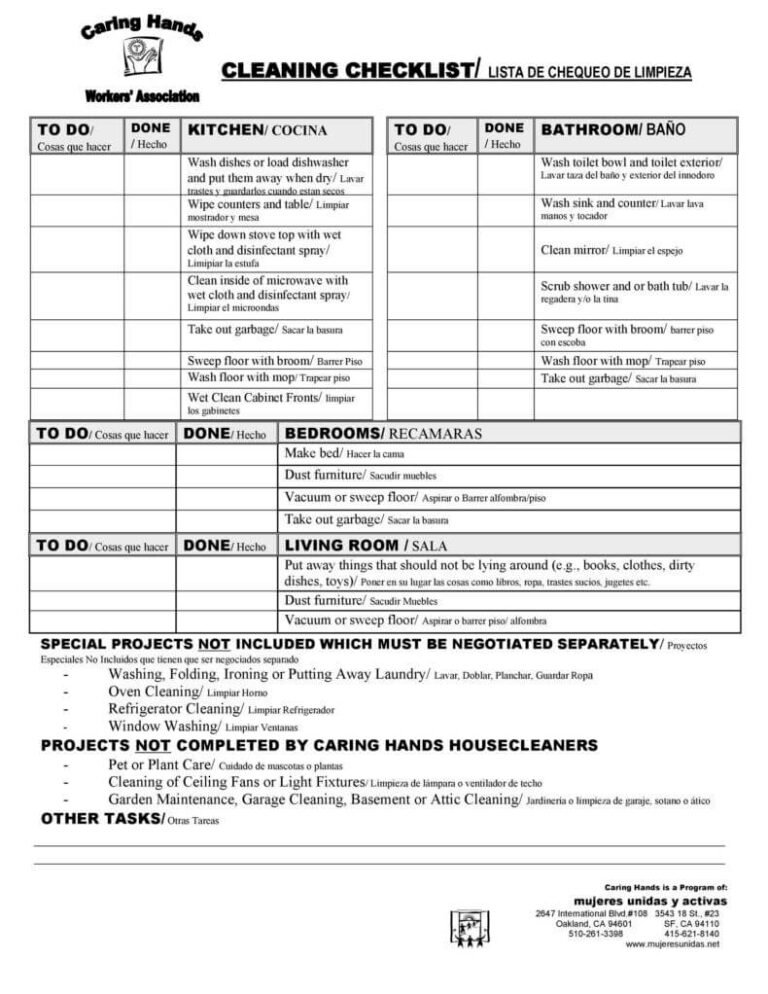 30 House Cleaning Checklist Templates (FREE Printables) 30 House Cleaning Checklist Templates (FREE Printables)