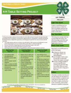 Table Setting Project Template