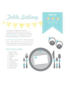 Table Setting Quick Tip Template