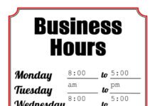 35+ Business Hours Template (FREE Printables Word & PDF Files) Business Hours Template 001