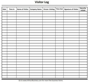 18+ Free Visitor Log Template Sample in PDF, Excel