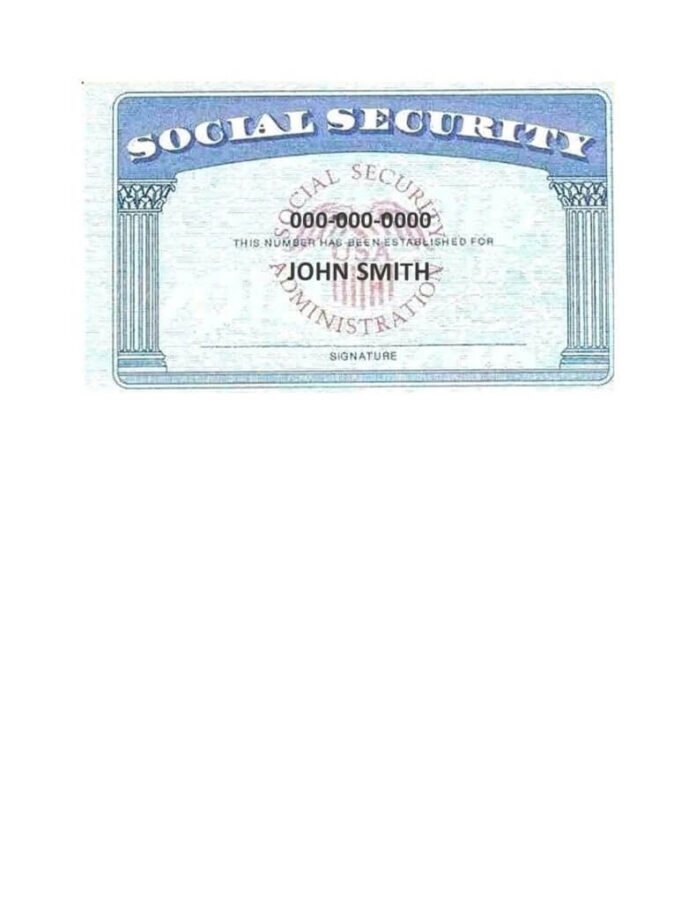 Free Editable Social Security Card Template Free Editable Social Security Card Template