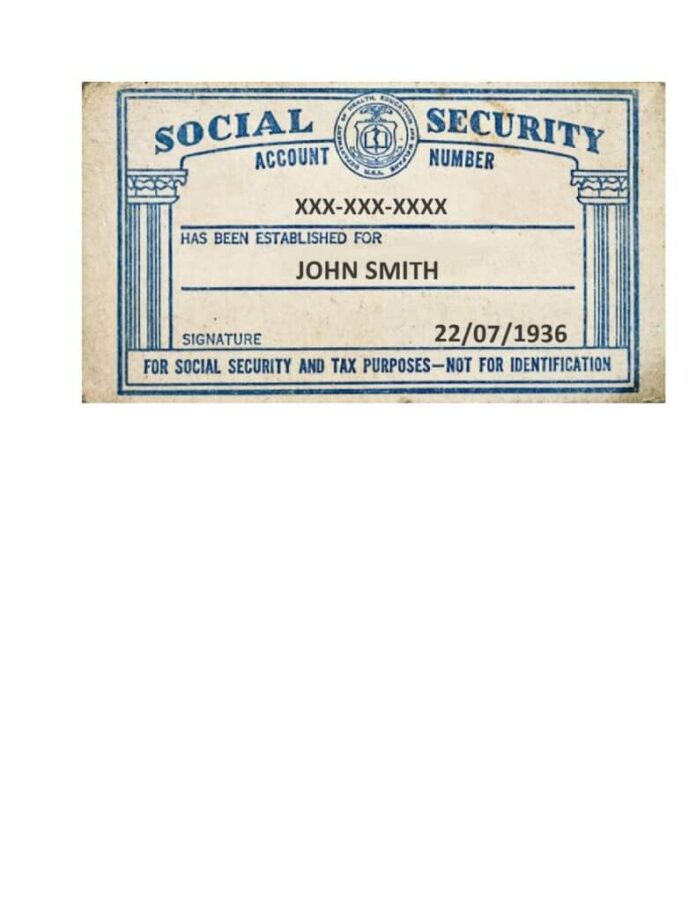 Social Security Card Template Free