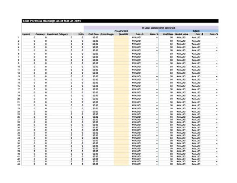 26+ Investment Tracking Spreadsheets (Google Sheets & Excel)