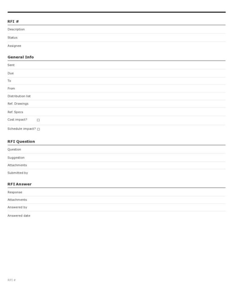 35+ Request For Information Templates | Sample (RFI) Forms