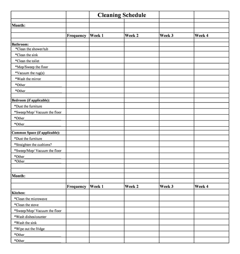 28-free-printable-cleaning-schedule-templates-word-excel-pdf