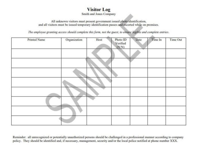 18+ Free Visitor Log Template Sample in PDF, Excel
