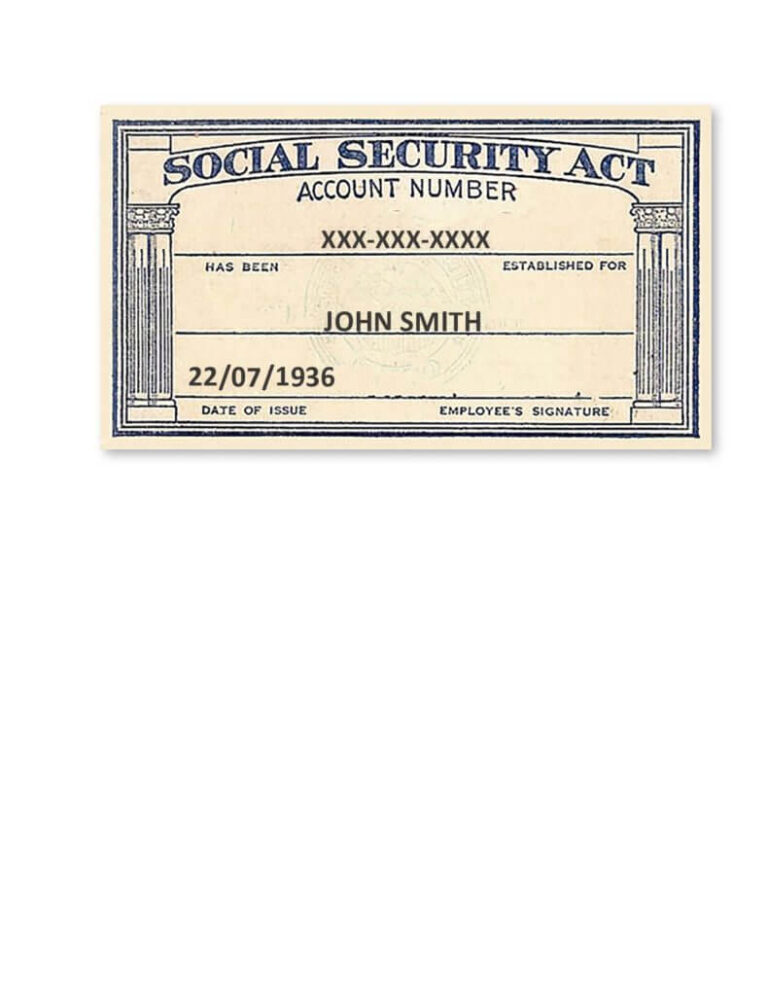 12+ Blank Social Security Card Templates (FREE Editable PSD)