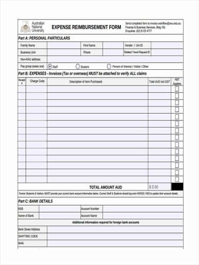 20+ Free Employee Expense Reimbursement Forms