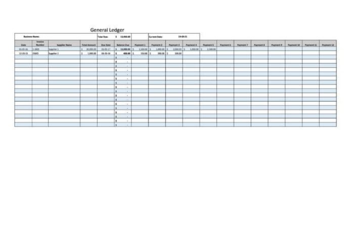 33+ Sample General Ledger Templates ( Excel & MS Word) Format