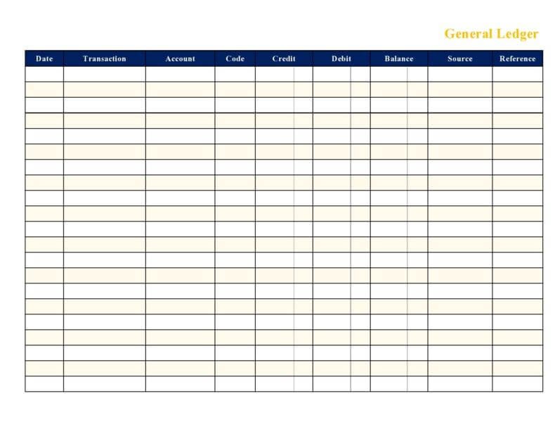 33+ Sample General Ledger Templates ( Excel & MS Word) Format