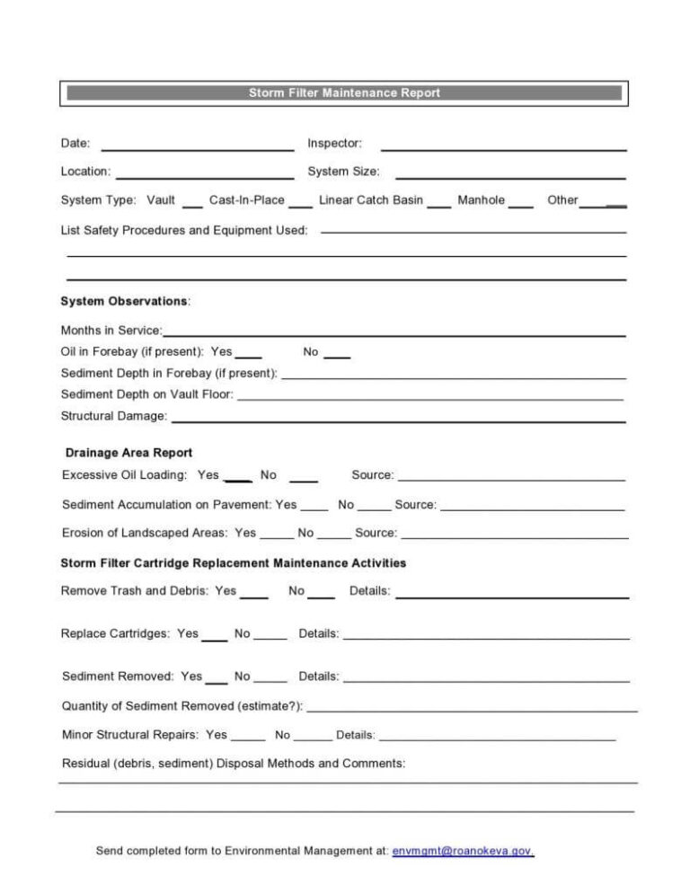 36+ Sample Maintenance Report Form Templates in MS WORD, PDF