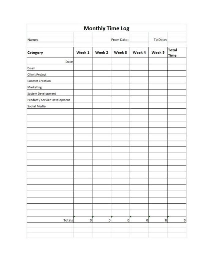 36+ Useful Time Tracking Spreadsheets (Excel Templates)